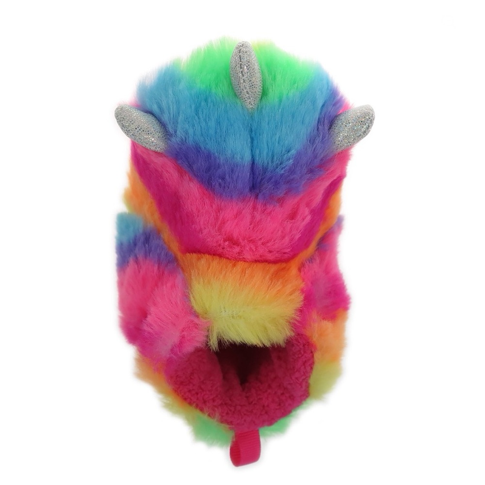Infant Girls Claw Slipper. Rainbow